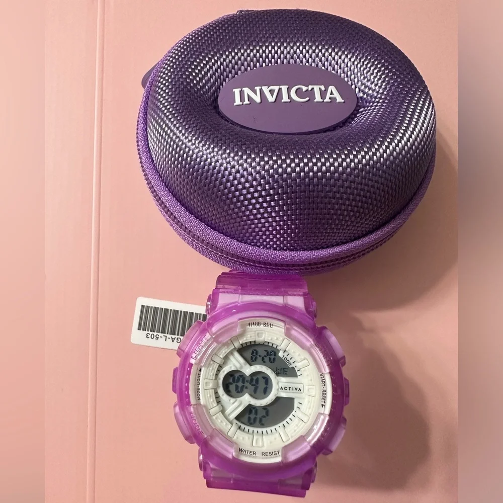 INVICTA Activa Purple Digital Sport Watch with Case